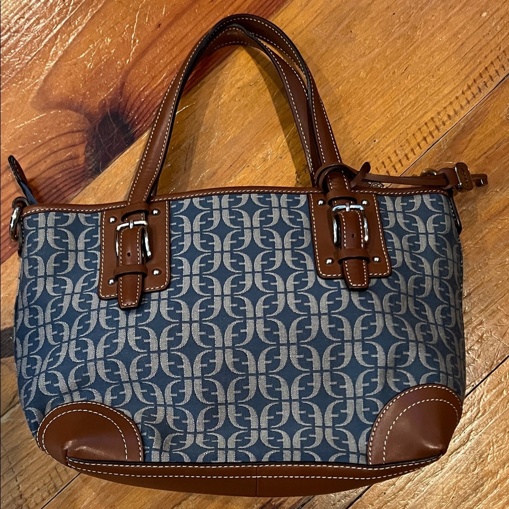 Stylish Blue and Brown Monogram bag